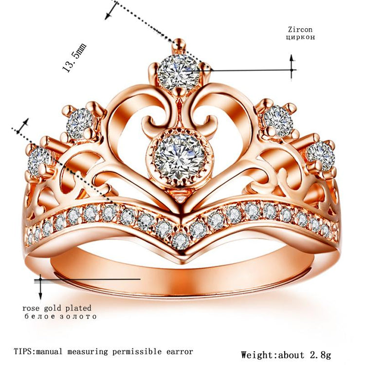 Royal Crown Duchess of Windsor Rose Gold Ring