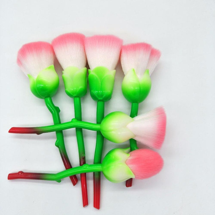 Beautiful 6 Piece Rose Flower Shaped Makeup Brushes