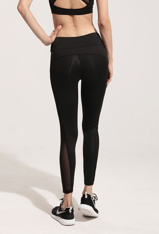 Fitness Leggings with Sheer Athletic Design