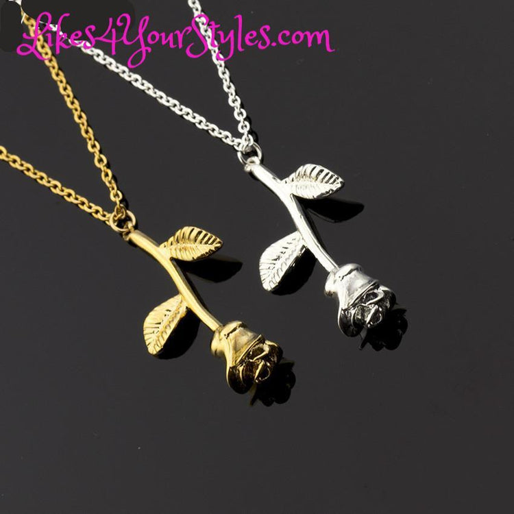 Delicate Tiny Rose Necklace