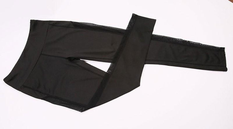 Fitness Leggings with Sheer Athletic Design