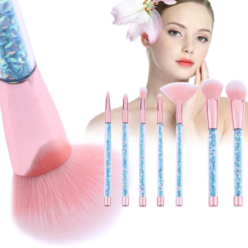Glamorous 7 Piece Glitter Makeup Brush Set