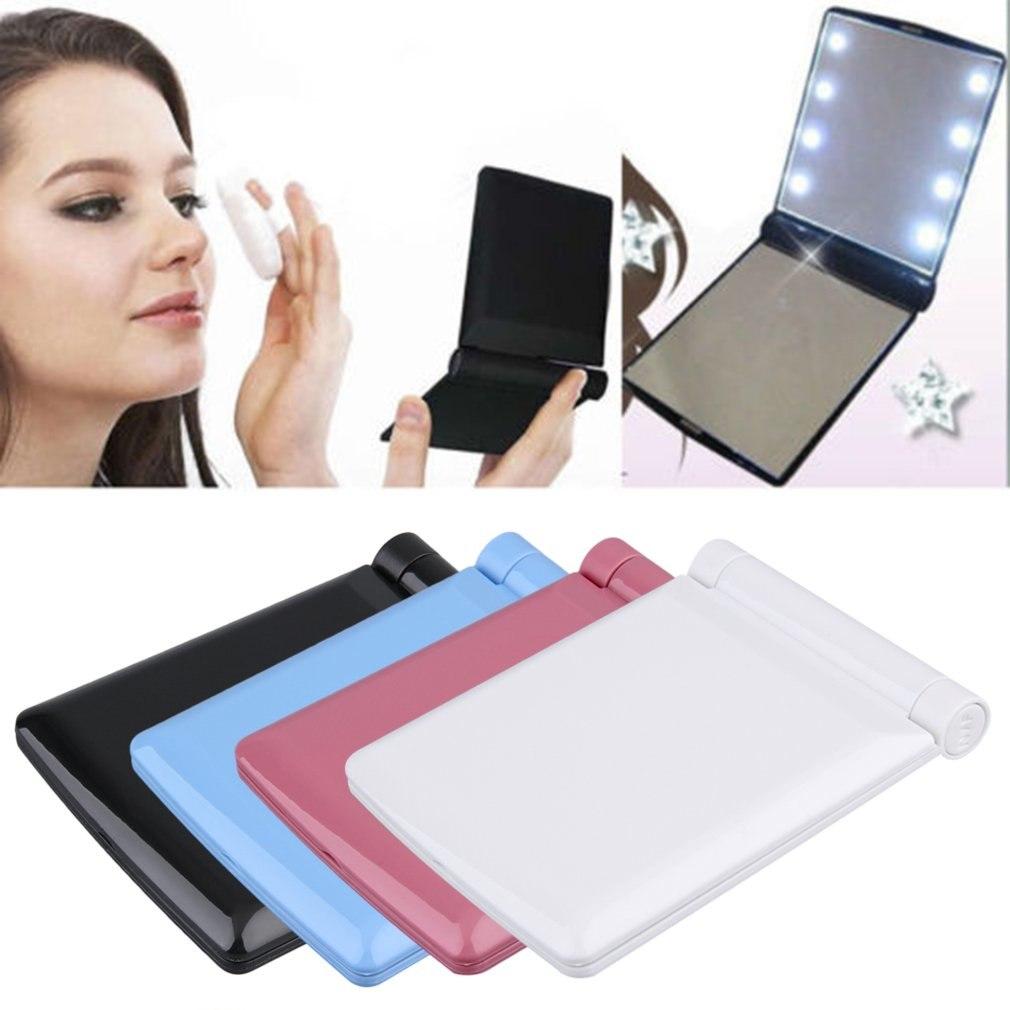 Cosmetic Portable Folding  LED Compact Mirror