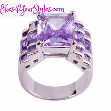 Stunning Crystal Amethyst Stone and Silver Ring